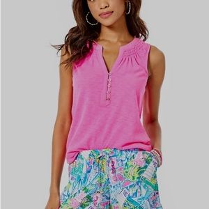 Lilly Pulitzer Essie Pink Tank Blouse. Size XS